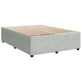 Bed Frame without Mattress Light Grey 140x190 cm Velvet 3285006
