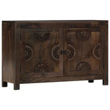 Sideboard with Carved Design 110x35x70 cm Solid Mango Wood 247765