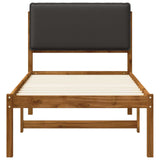 Bed Frame with Upholstered Headboard Natural and Dark Grey 904271