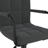 ZNTS Swivel Office Chair Black Velvet 334707