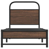 Bed Frame without Mattress 80x200 cm Brown Oak Engineered Wood 4100473