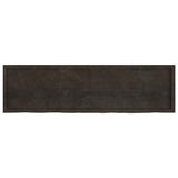Wall Shelf Dark Brown 180x50x cm Treated Solid Wood Oak 363841