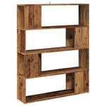 ZNTS Book Cabinet/Room Divider Old Wood 100x24x124.5 cm 856744