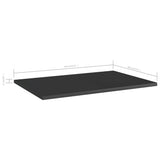 Bookshelf Boards 8 pcs High Gloss Black 60x40x1.5 cm Engineered Wood 805263