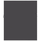 ZNTS Sink Cabinet with Built-in Basin Grey Engineered Wood 3070813