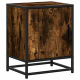 Bedside Cabinets 2 pcs Smoked Oak 40x31x50 cm Engineered Wood and Metal 848714
