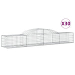 Arched Gabion Baskets 30 pcs 300x50x40/60 cm Galvanised Iron 3146663