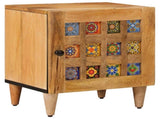 Bedside Cabinet Natural 40 x 33.5 x 46 cm Solid Mango Wood 4018256