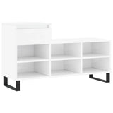 Shoe Cabinet High Gloss White 102x36x60 cm Engineered Wood 831374
