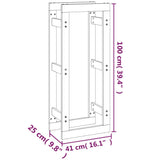 Firewood Rack White 41x25x100 cm Solid Wood Pine 822408