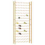 ZNTS Wine Rack for 96 Bottles Gold Metal 340915