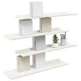 Floating Shelf Wall-mounted 4 pcs White 80 x 18 x 2.5 cm Steel 8004043