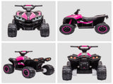 12V Ride-On Quad Bike w/ Music, Horn, for Ages 3-5 Years - Pink T3398P348326