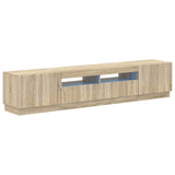5 Piece LED TV Cabinet Sonoma Oak Engineered Wood 3416839