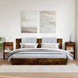 Bedside Cabinets 2 pcs Smoked Oak 35x34x65 cm Engineered Wood 840585