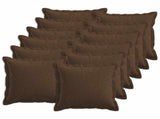 Cushion with Pillow HOUTEN 12 pcs Brown Faux Linen 934593