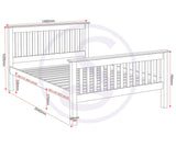 ZNTS Monaco 4'6" Bed High Foot End 200-203-112