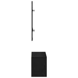 Hallway Furniture Set 4 pcs Black Oak Engineered wood 862107