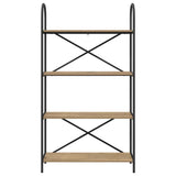 Bookshelf 4-Tier 80 x 30 x 146 cm Engineered wood Artisan Oak 879898
