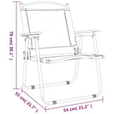 Camping Chair Set of 2 Beige 319484