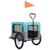 2-in-1 Pet Bike Trailer & Jogging Stroller Blue and Grey 92441