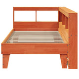 Bookcase Bed without Mattress Wax Brown 90x200cm Solid Wood Pine 3324549