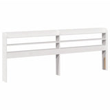 Bed Frame with Headboard without Mattress White 200x200 cm 3306771