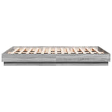 Bed Frame with LED without Mattress Grey Sonoma 120x200 cm 3209805