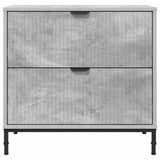 Bedside Table Concrete grey 63.5 x 36 x 61 cm Engineered wood 883467