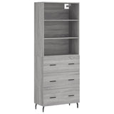 Highboard Grey Sonoma 69.5x34x180 cm Engineered Wood 3189403