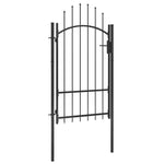 ZNTS Garden Gate Steel 1x2.2 m Black 146320