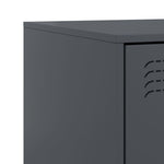 ZNTS Bedside Cabinet Anthracite 34.5x39x44 cm Steel 841623