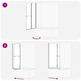 Shower Enclosure Gold 95 x 140 cm ESG Glass and Aluminium 42018540
