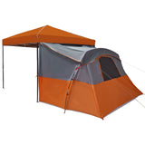 Camping Tent Set Folding 2 pcs Orange Taffeta and Fabric 3337177