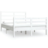 Bed Frame without Mattress White Solid Wood Pine 120x190 cm Small Double 3104977