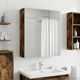 Bathroom Mirror Cabinet Smoked Oak 60 x 14.5 x 70 cm 889059