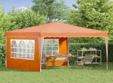 Pop-up Party Tent 288 x 288 x 245 cm Orange Oxford Fabric 42019767