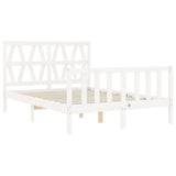 Bed Frame without Mattress White 120x200 cm Solid Wood Pine 3192487