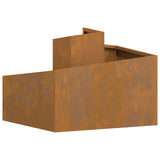 Garden Planter Brown 60 x 60 x 50 cm Weathering Steel 873577