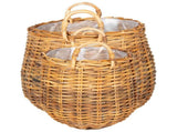 Planter Basket GENDT 2 pcs Natural Brown Kubu Rattan 42020954