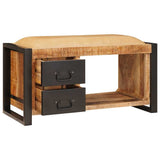 Storage Bench Brown 80 x 35 x 40 cm Solid Mango wood 4015983