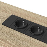 Desk with Shelf Sonoma Oak 100 x 50 x 86.5 cm Engineered Wood 859396