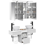 Bathroom Cabinet Set 4 pcs White 100 x 14.5 x 70 cm 3406255