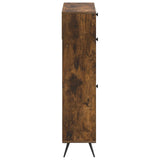Shoe Cabinet BREDA 78 x 24 x 103 cm Engineered Wood Smoked Oak 897540