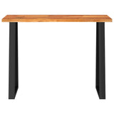 Console Table with Live Edge 110x35x80 cm Solid Wood Acacia 353296