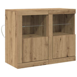 LED Sideboard 2 pcs Artisan Oak 41 x 37 x 67 cm Engineered Wood 863021