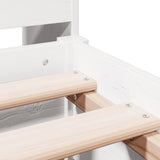 Bookcase Bed without Mattress White 180x200 cm Super King Solid Wood Pine 3322901
