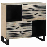 Sideboard White 80 x 33 x 75 cm Solid mango wood 4017999