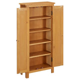 Storage Cabinet Light Oak Solid Oak Wood, MDF Veneer Medium 329926