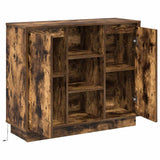 LED Sideboard Smoked Oak 90 x 32 x 75 cm Engineered Wood 869686